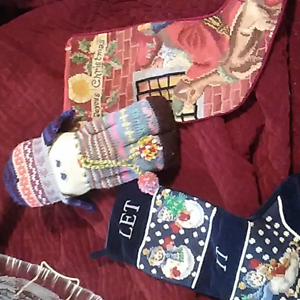 SNOWMAN PATCHWORK QUILT HANDMADE Reworked OOAK - Picture 9 of 16